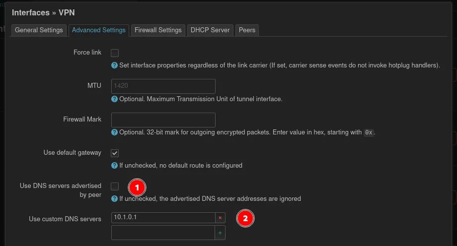 Configure Wireguard DNS